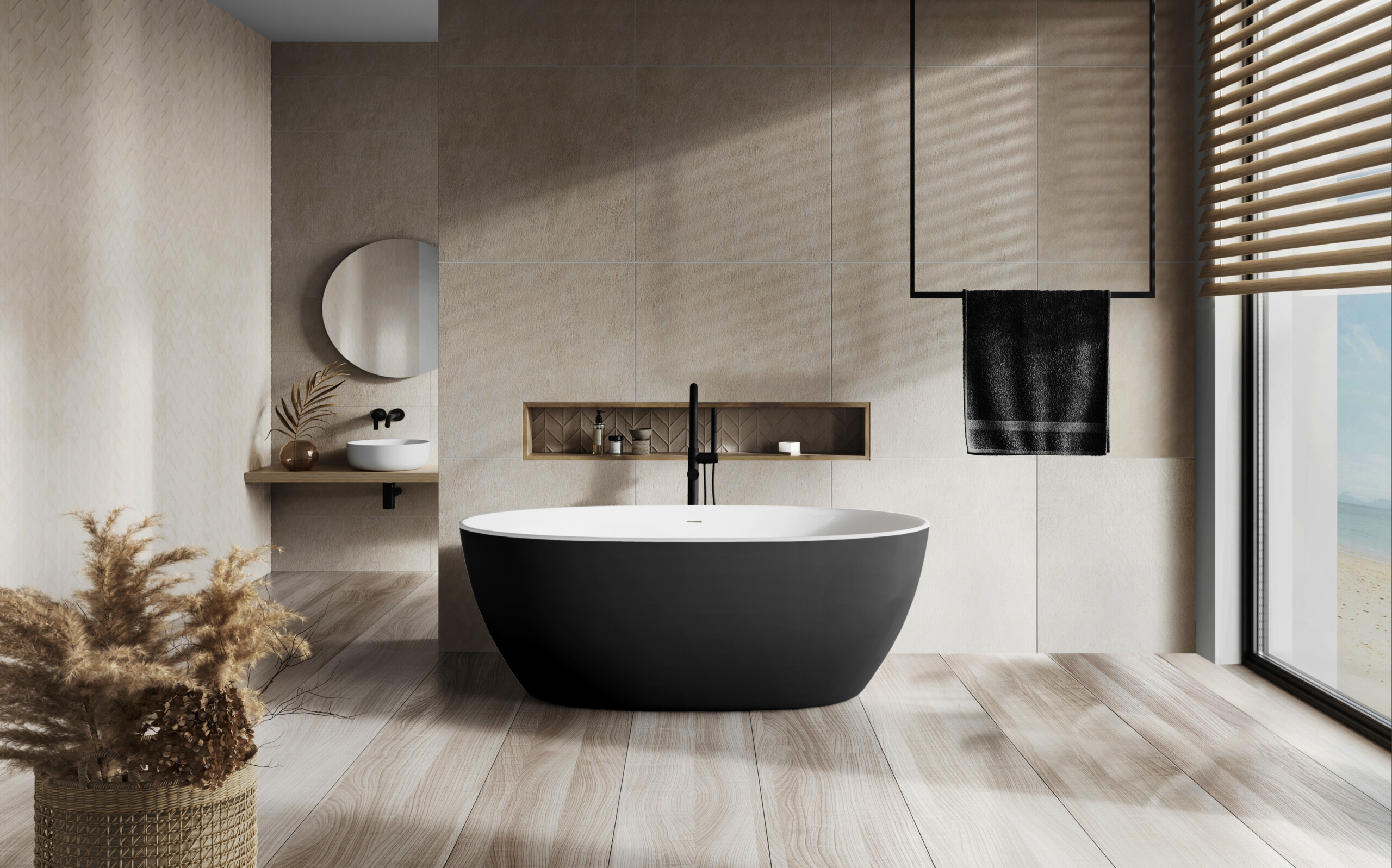 Balteco Xonyx™ Cade kivivann ühendab elegantse vormi, siidise satiinviimistluse ja põhjamaise minimalismi